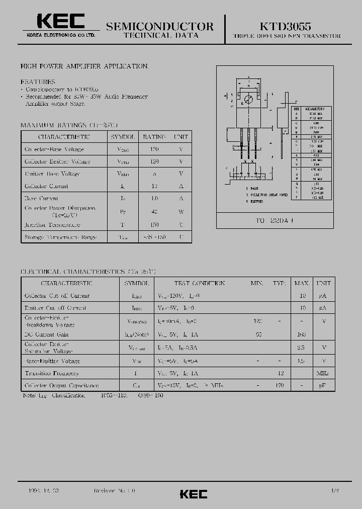 KTD3055_70705.PDF Datasheet