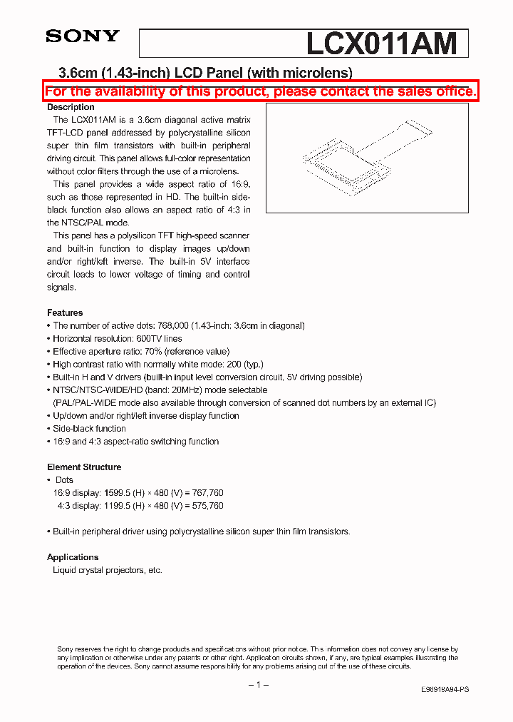 LCX011AM_40363.PDF Datasheet