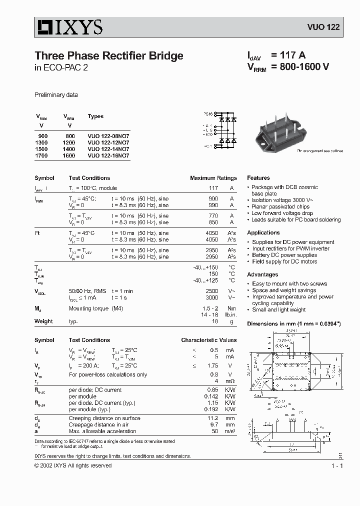 VUO122_54292.PDF Datasheet