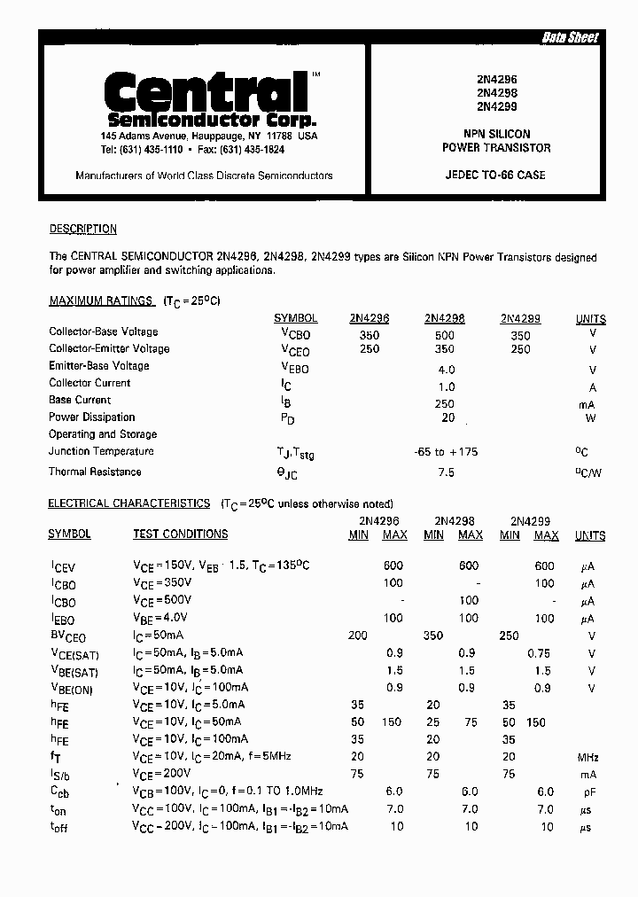 2N4296_243418.PDF Datasheet