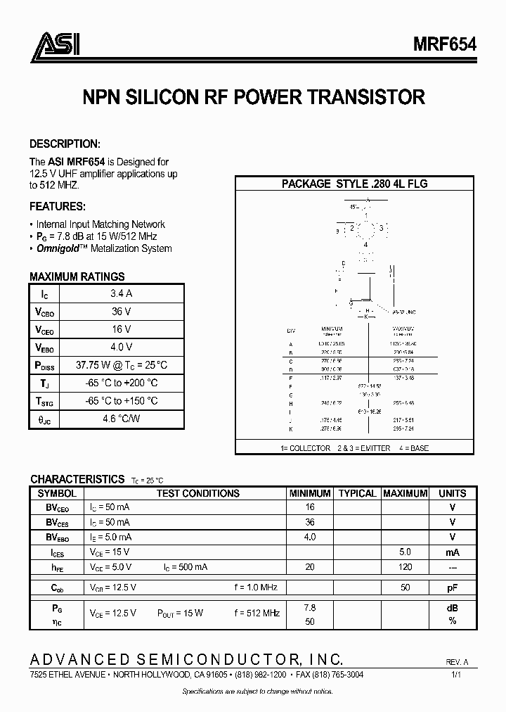 MRF654_240818.PDF Datasheet