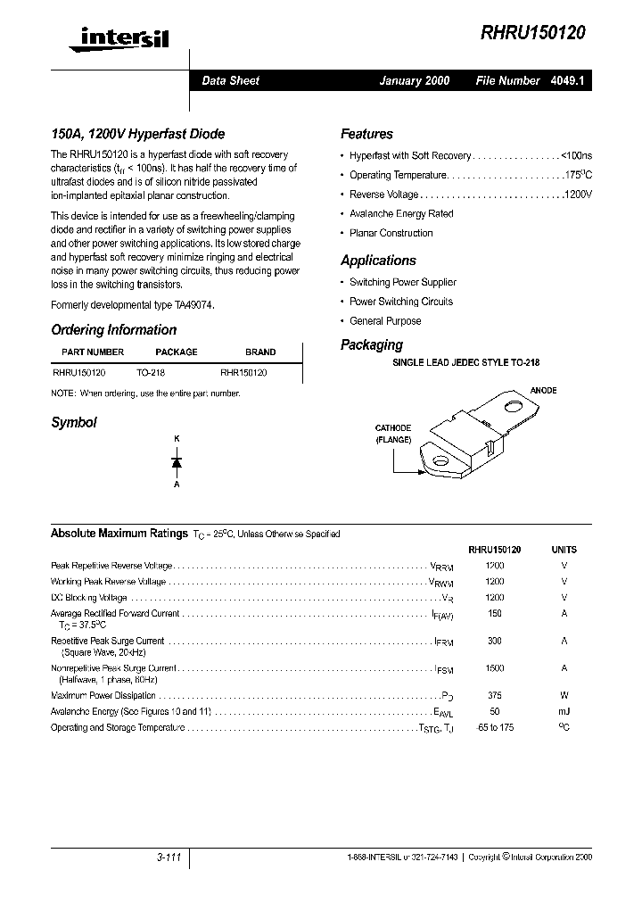 RHRU150120_287765.PDF Datasheet