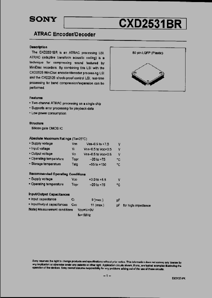 CXD2531BR_225751.PDF Datasheet