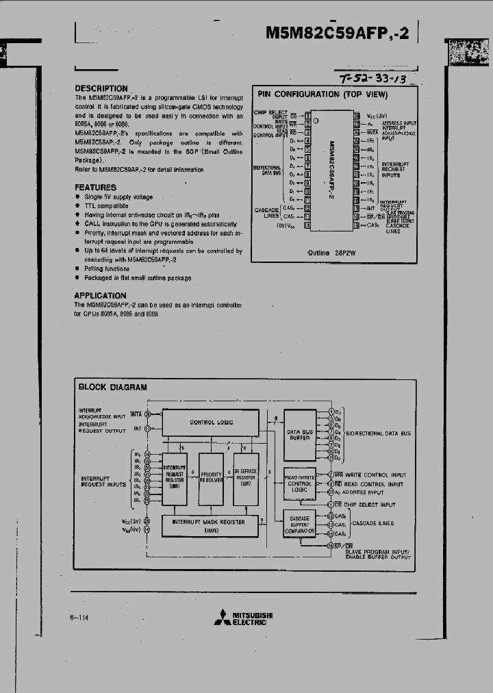 M5M82C59AFP_217556.PDF Datasheet