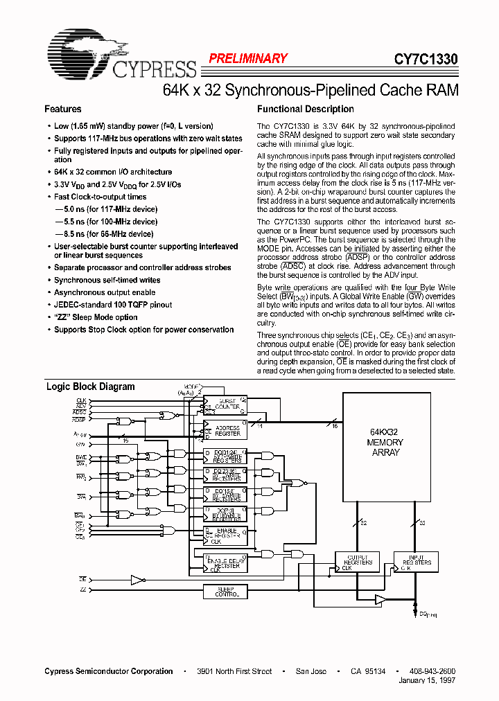 CY7C1330_184655.PDF Datasheet