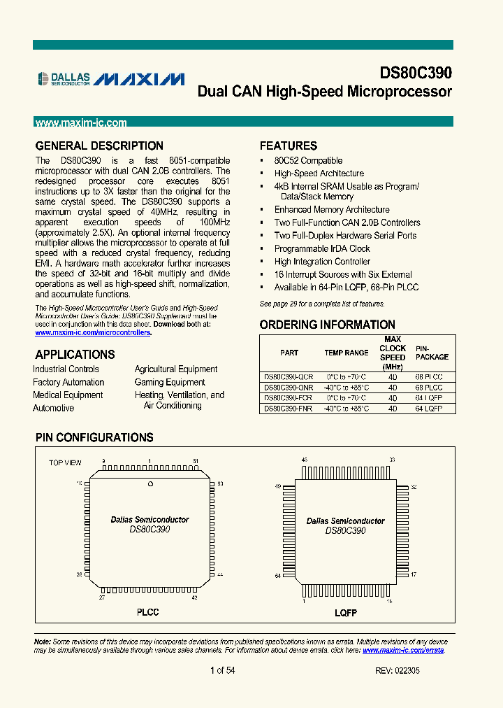 DS80C390_196743.PDF Datasheet