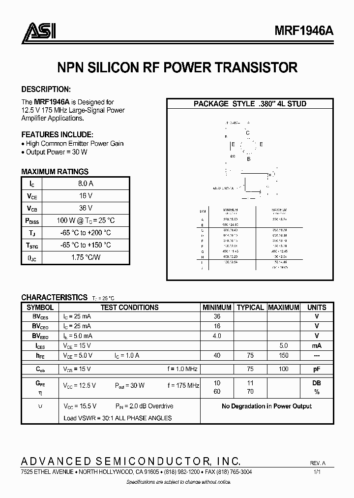 MRF1946A_313118.PDF Datasheet