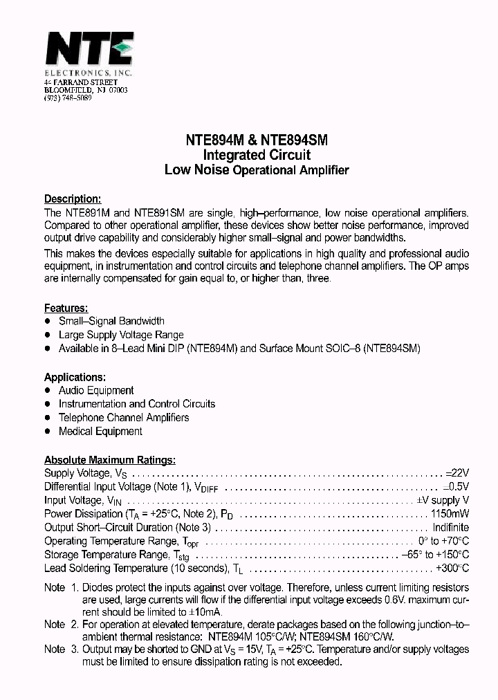 NTE894M_377049.PDF Datasheet