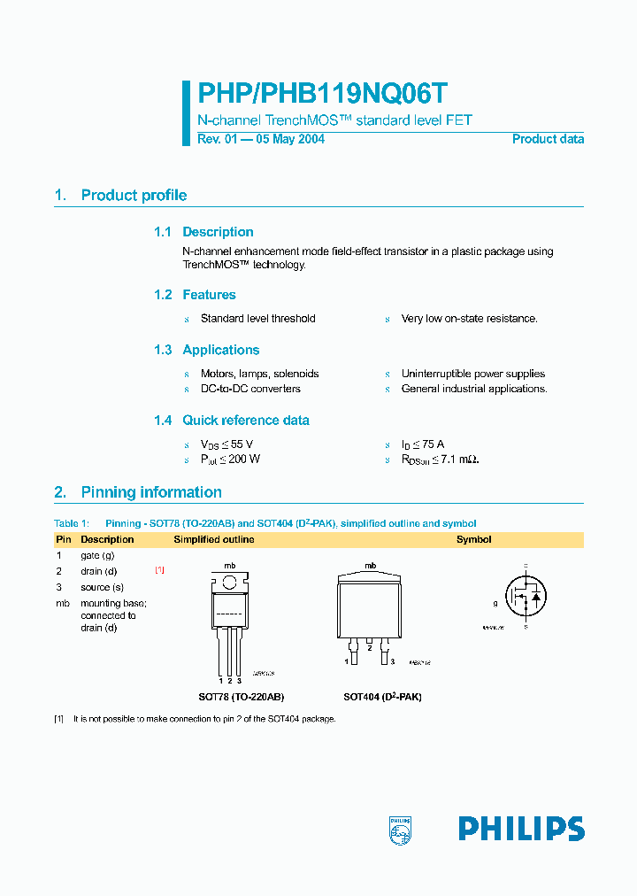 PHP119NQ06T_466590.PDF Datasheet