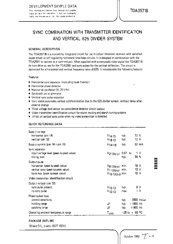 TDA3571B_455060.PDF Datasheet