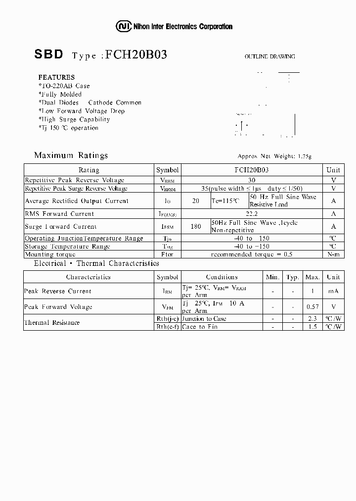 FCH20B03_500482.PDF Datasheet