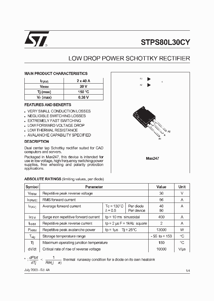 STPS80L30C_514926.PDF Datasheet