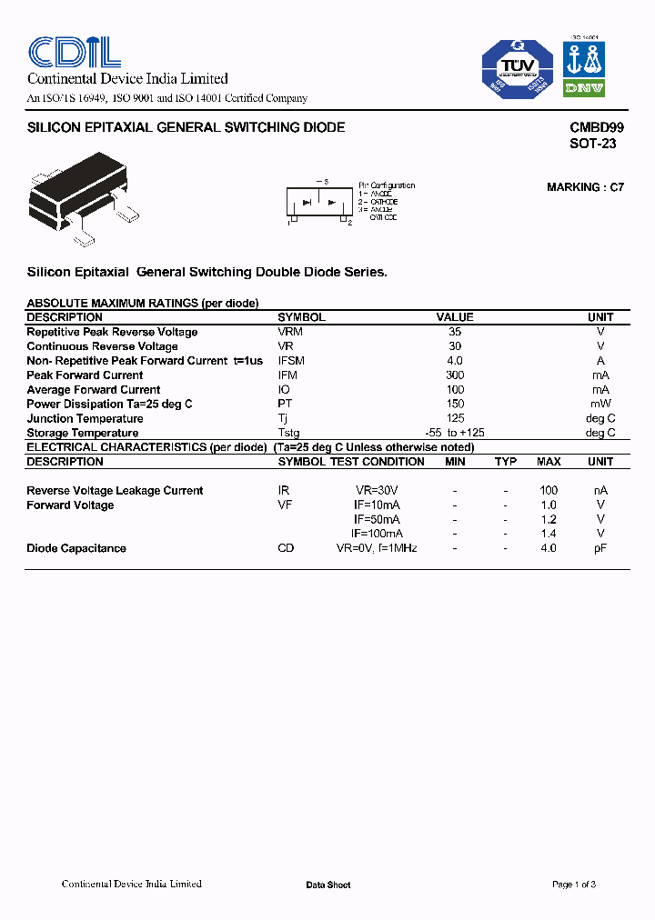 CMBD99_633795.PDF Datasheet