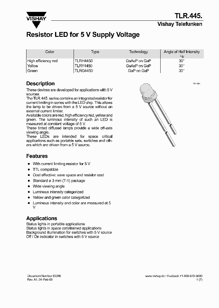 TLRG4450_713511.PDF Datasheet