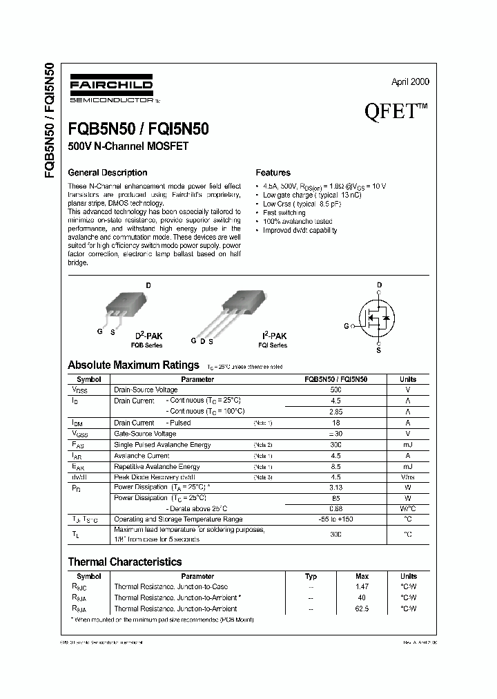 FQB5N50_925856.PDF Datasheet