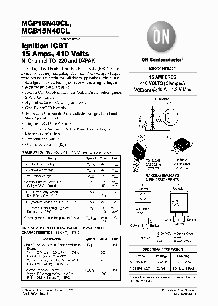 MGB15N40CL_742503.PDF Datasheet