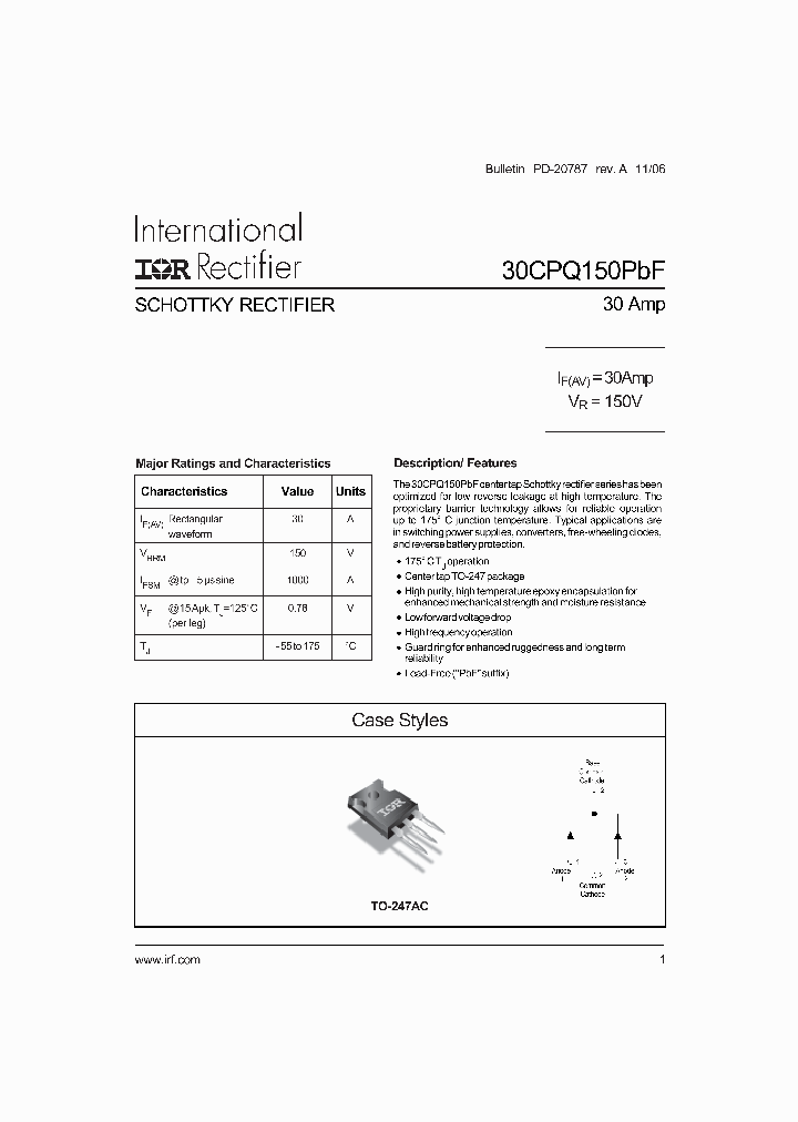 30CPQ150PBF_1135963.PDF Datasheet