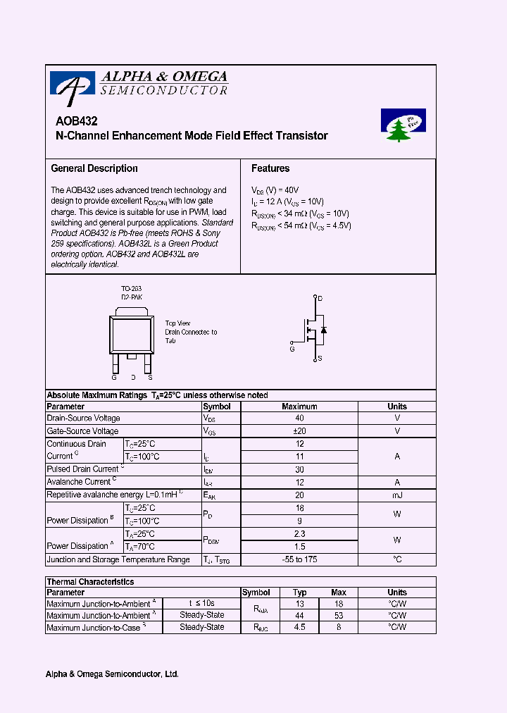 AOB432L_1210249.PDF Datasheet