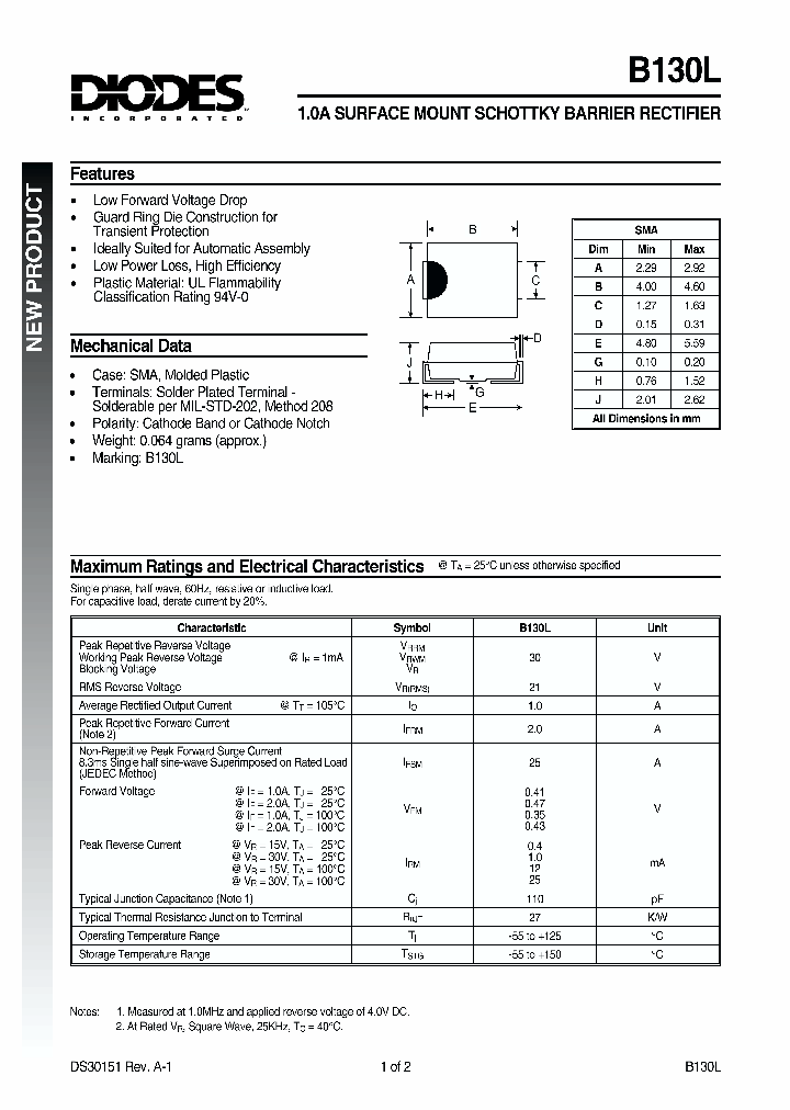 B130L_1215264.PDF Datasheet