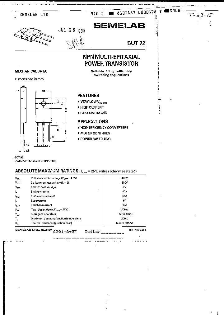 BUT72_1222271.PDF Datasheet