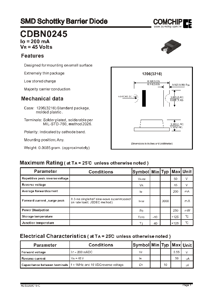 CDBN0245_1225225.PDF Datasheet