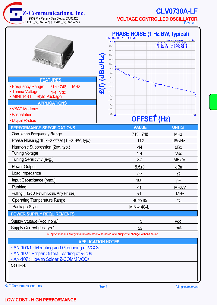 CLV0730A-LF_1113652.PDF Datasheet