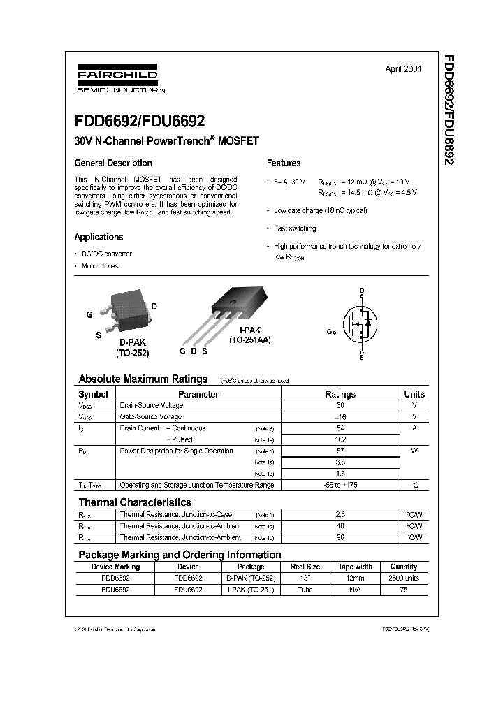 FDD6692_1182569.PDF Datasheet