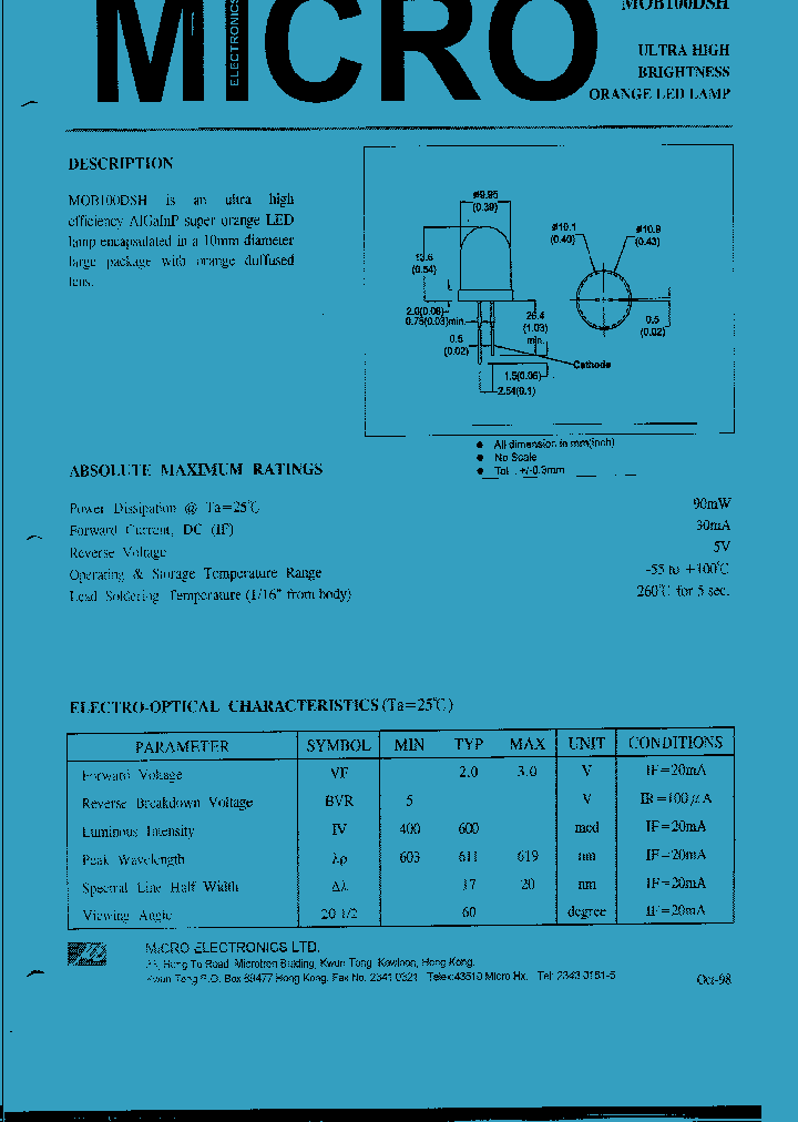 MOB100DSH_1282098.PDF Datasheet