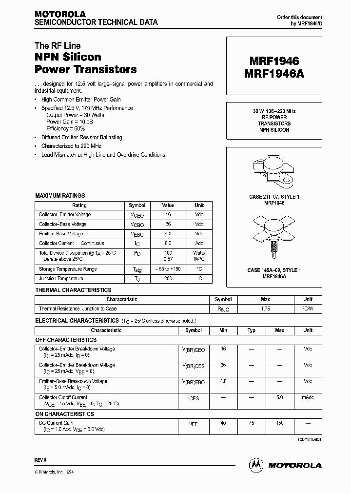 MRF1946A_1283500.PDF Datasheet