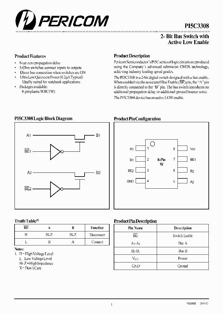 PI5C3308_1163812.PDF Datasheet