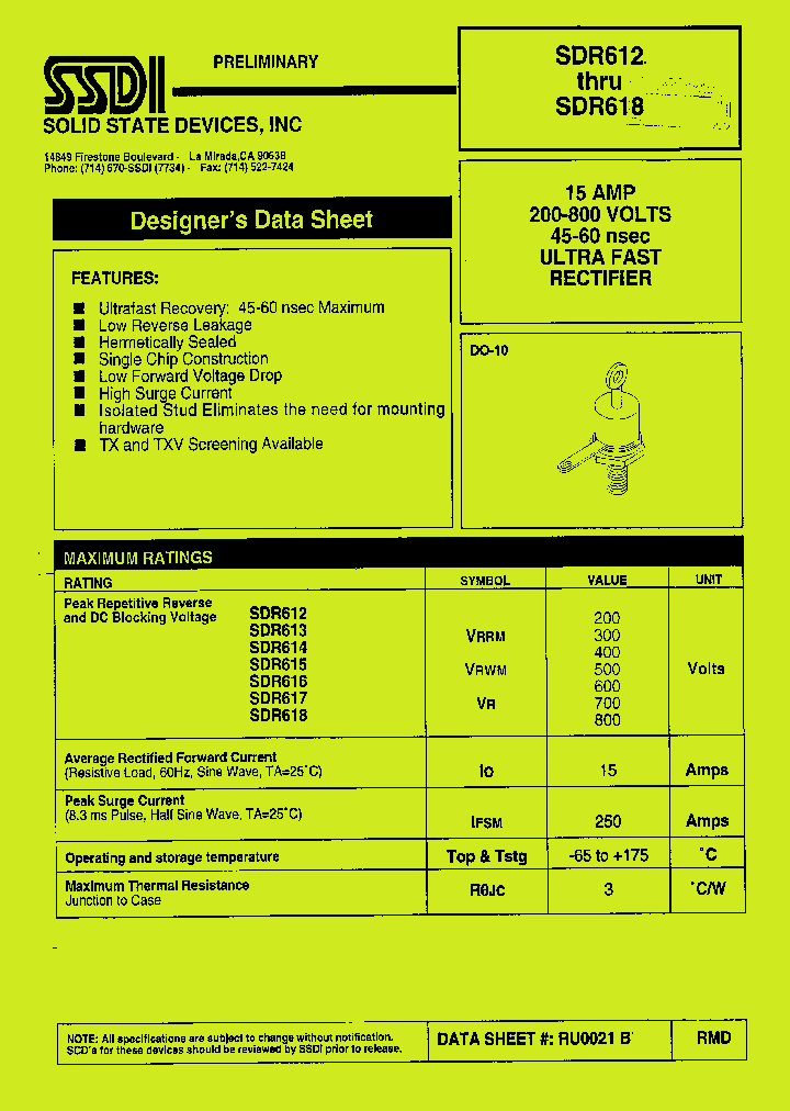 SDR618_1306664.PDF Datasheet