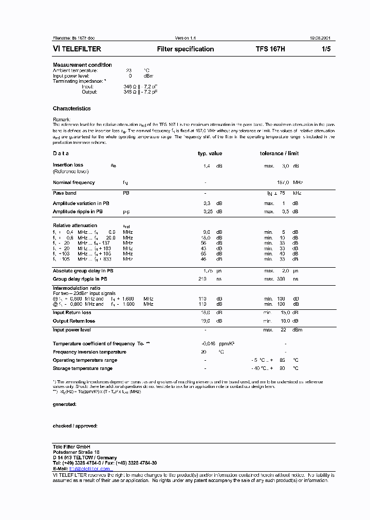 TFS167H_1324439.PDF Datasheet