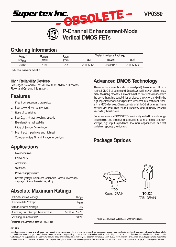 VP0350N_1173484.PDF Datasheet