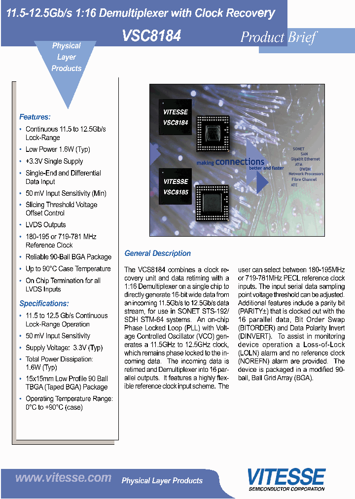 VSC8184_1335051.PDF Datasheet