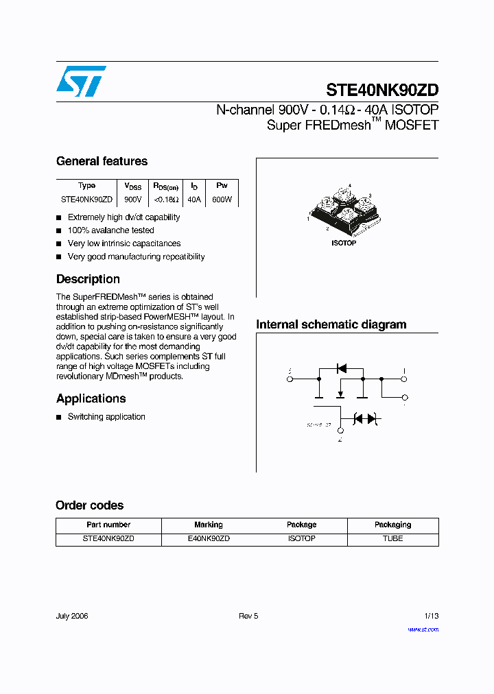 STE40NK90ZD06_4136255.PDF Datasheet