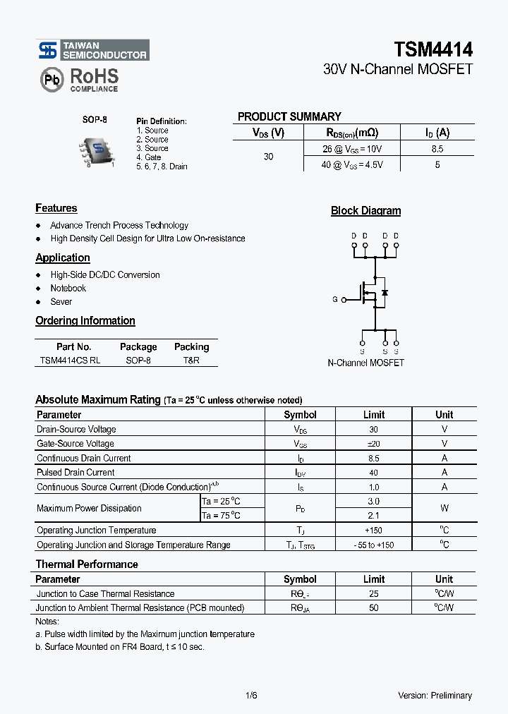 TSM4414CSRL_4131874.PDF Datasheet