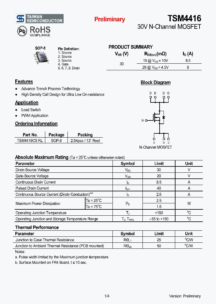 TSM4416CSRL_4131872.PDF Datasheet