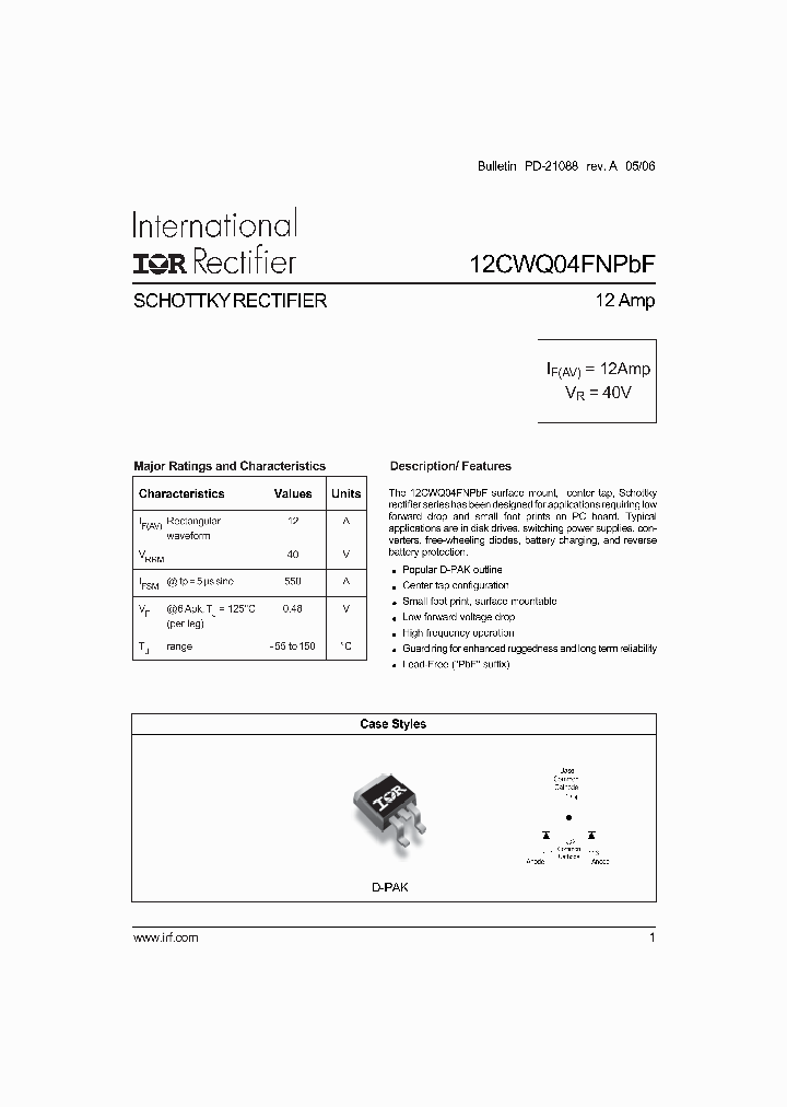 12CWQ04FNPBF_4195644.PDF Datasheet