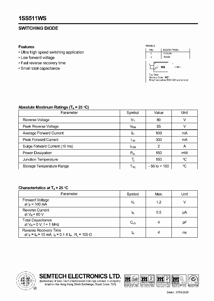 1SS511WS_4435629.PDF Datasheet