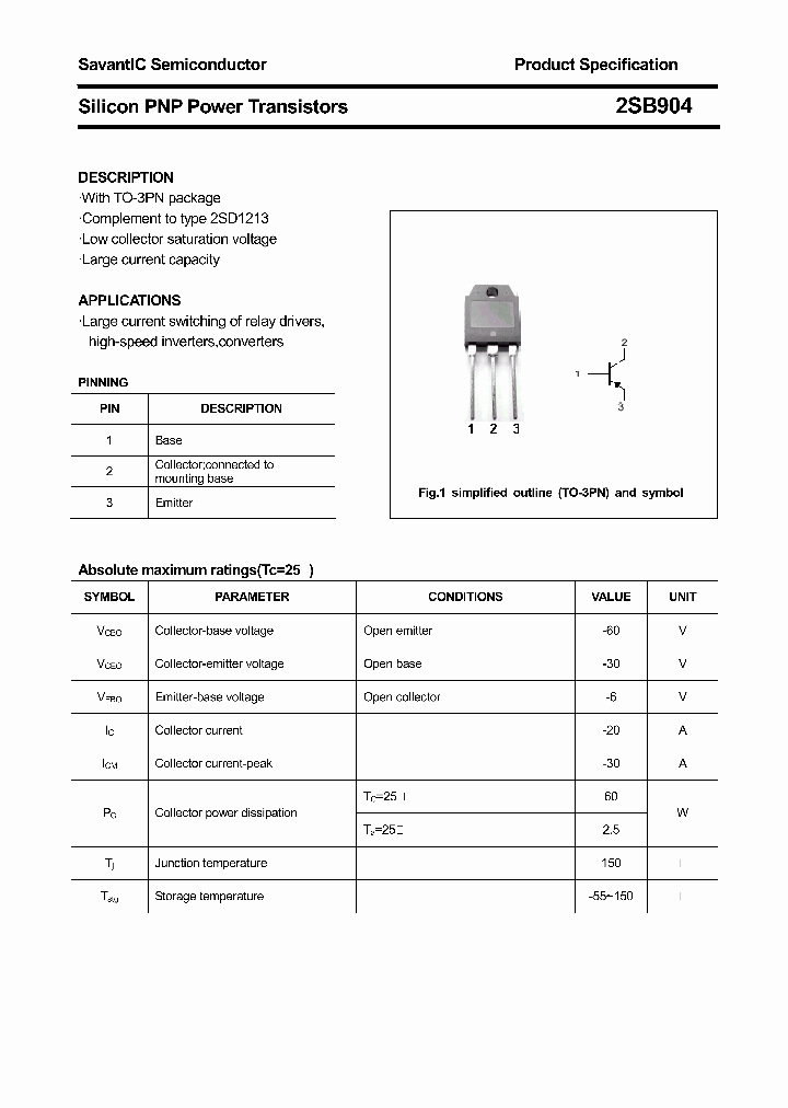 2SB904_4395497.PDF Datasheet