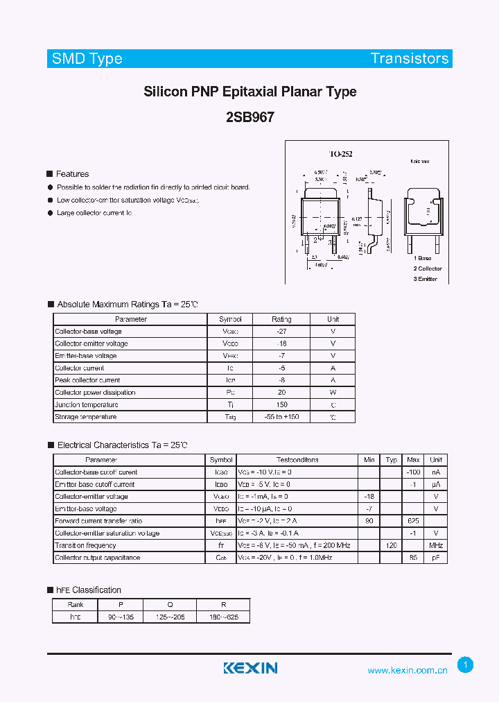 2SB967_4350258.PDF Datasheet