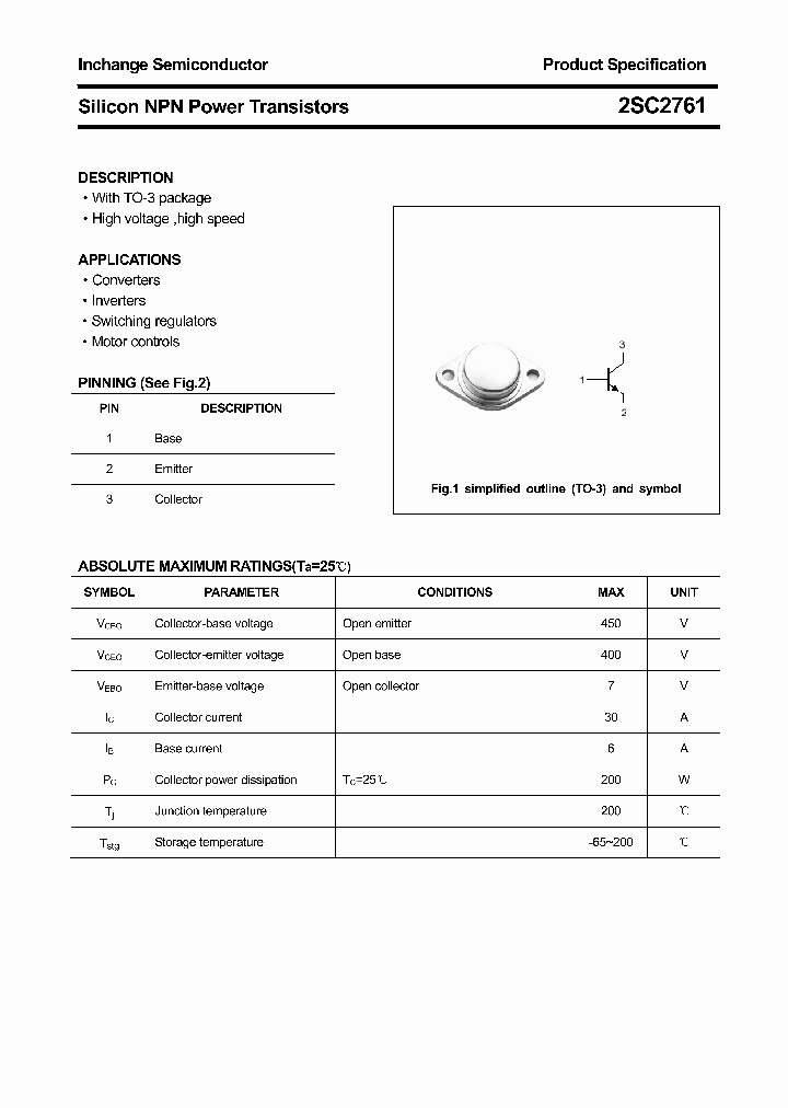 2SC2761_4426614.PDF Datasheet