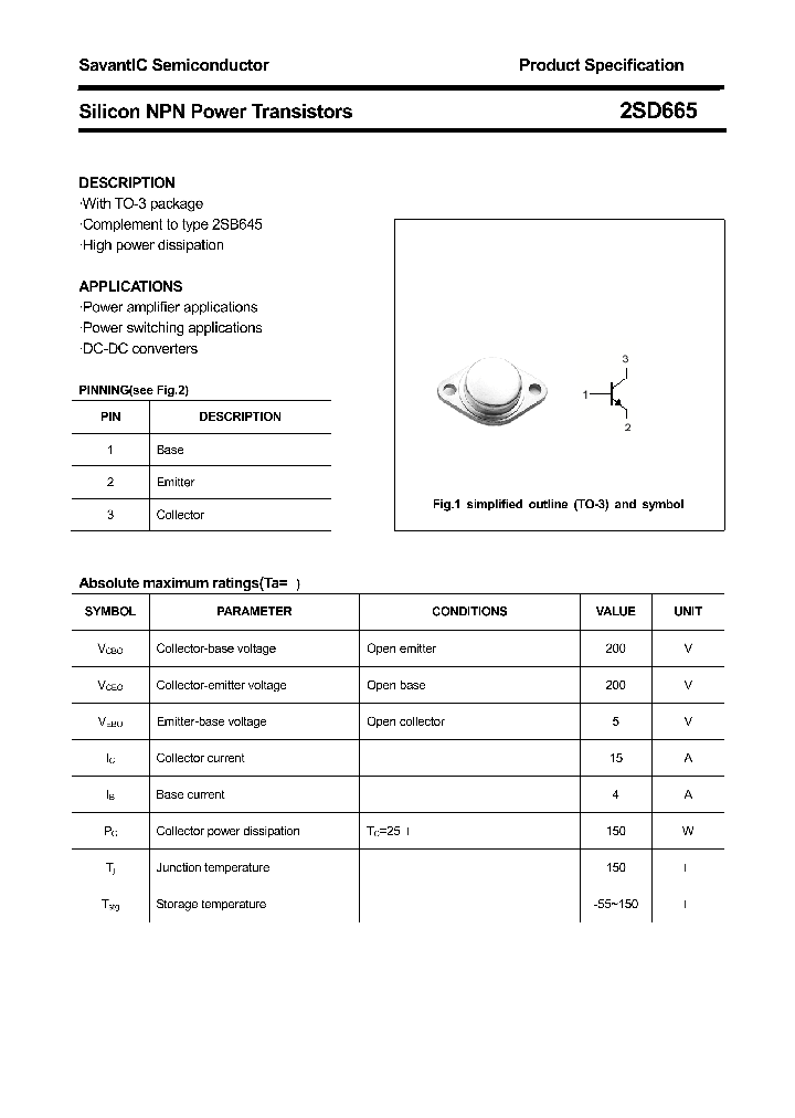 2SD665_4370843.PDF Datasheet