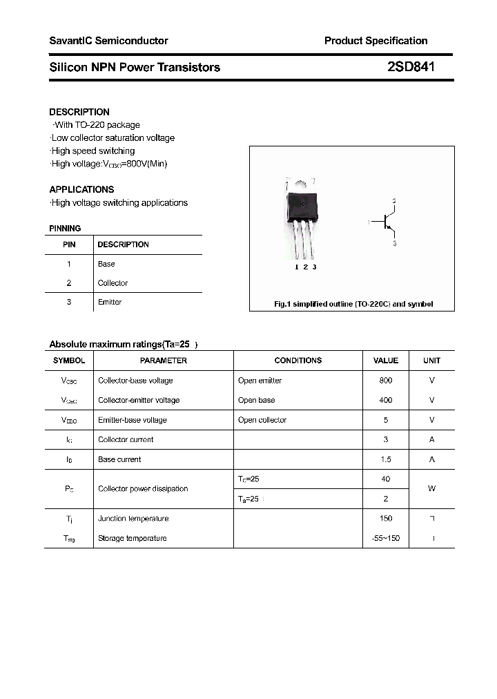 2SD841_4392176.PDF Datasheet