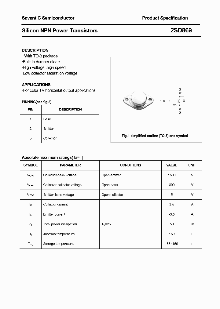 2SD869_4375549.PDF Datasheet