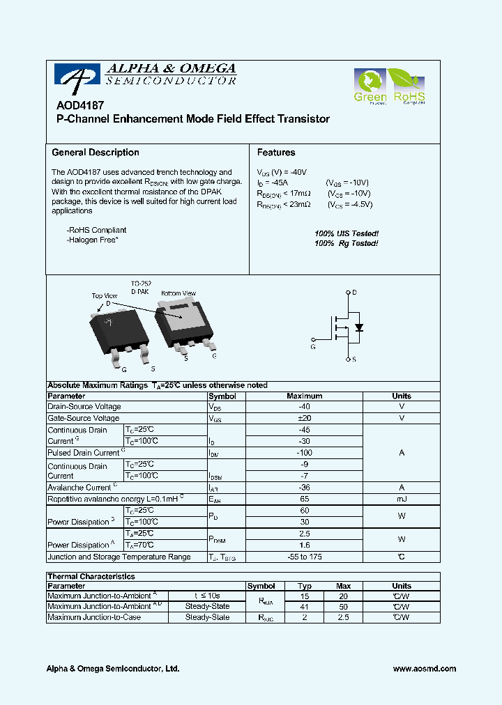 AOD4187_4621097.PDF Datasheet