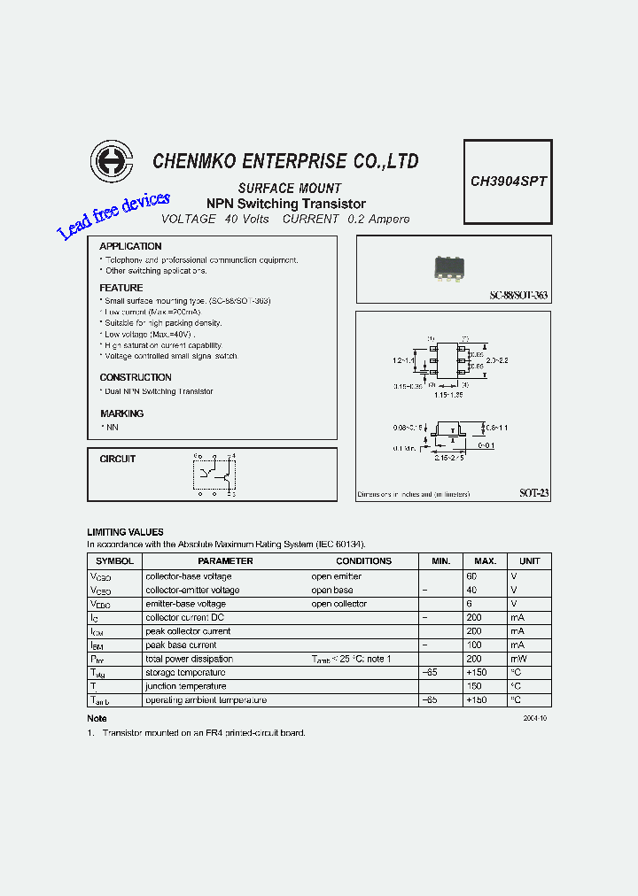 CH3904SPT_4461687.PDF Datasheet