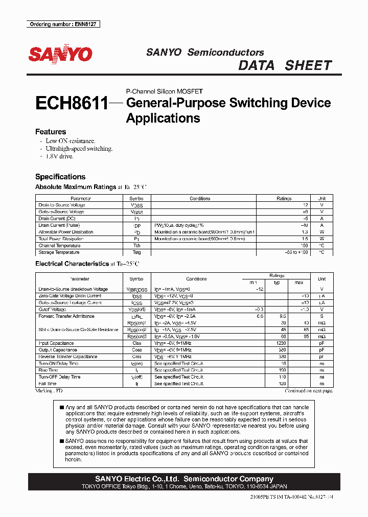 ECH8611_4788312.PDF Datasheet
