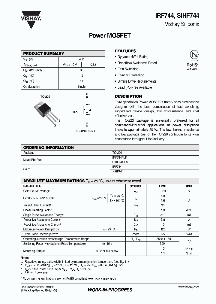 IRF744_4364779.PDF Datasheet