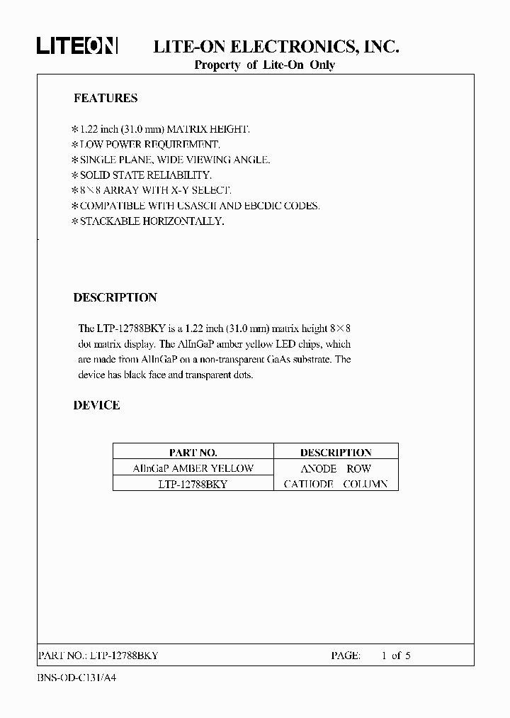 LTP-12788BKY_4920611.PDF Datasheet